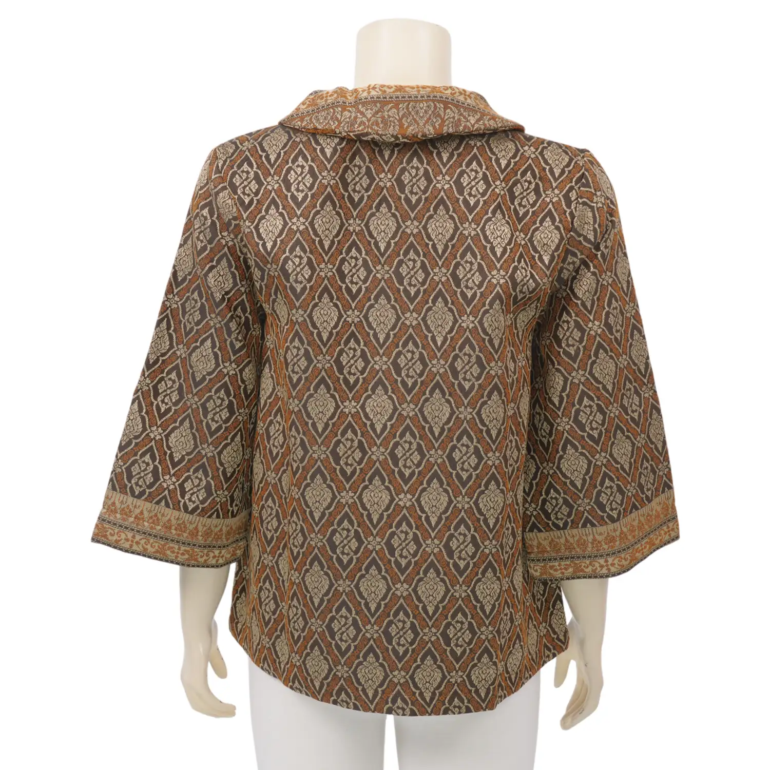 เซ้าท์ แฟบริค เสื้อคอบัว แขน 4 ส่วน ผ้าปาเต๊ะทอลายไทย - Image 3