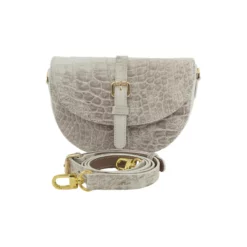 เอสซี ศรีราชา กระเป๋าสะพาย หนังท้องจระเข้แท้ ดีไซน์ Saddle Bag - Image 2