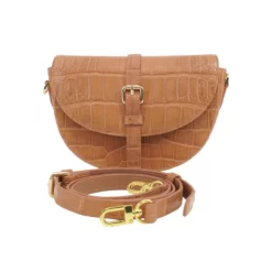 เอสซี ศรีราชา กระเป๋าสะพาย หนังท้องจระเข้แท้ ดีไซน์ Saddle Bag - Image 4