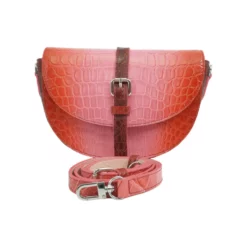 เอสซี ศรีราชา กระเป๋าสะพาย หนังท้องจระเข้แท้ ดีไซน์ Saddle Bag - Image 6
