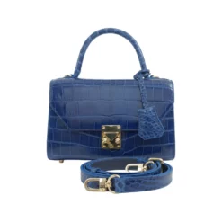 เอสซี ศรีราชา กระเป๋าถือหนังท้อง จระเข้แท้ ดีไซน์ Flap Bag  (ใช้งานได้ 2 แบบ) - Image 2