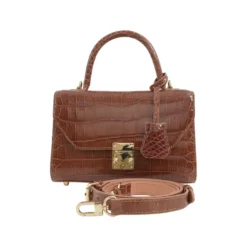 เอสซี ศรีราชา กระเป๋าถือหนังท้อง จระเข้แท้ ดีไซน์ Flap Bag  (ใช้งานได้ 2 แบบ) - Image 4