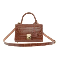 เอสซี ศรีราชา กระเป๋าถือหนังท้อง จระเข้แท้ ดีไซน์ Flap Bag  (ใช้งานได้ 2 แบบ) - Image 5