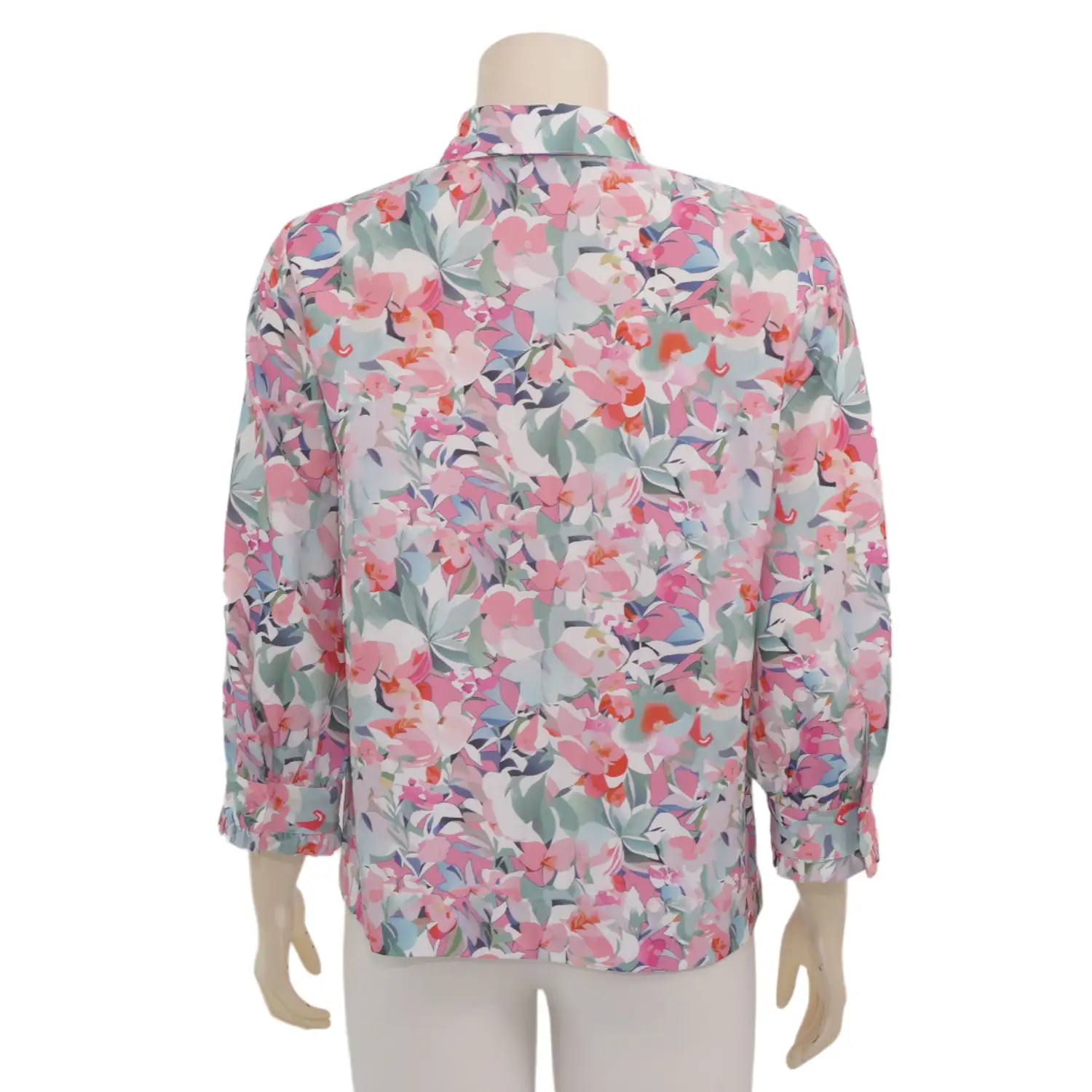มินนะ เซตเสื้อเชิ้ต แขนพองยาว 5 ส่วน พิมพ์ลายดอกไม้ รวม 2 ตัว - Image 5