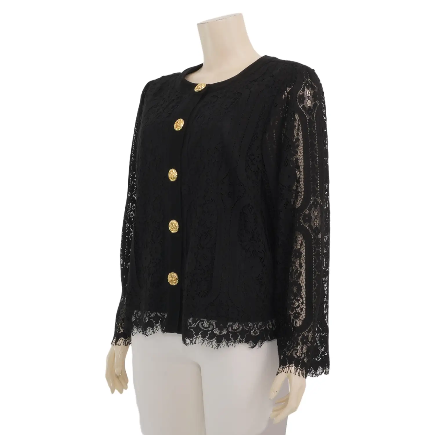 เบคกี้ รัสเซล เสื้อเบลาส์คอปาด แขนพองยาว 5 ส่วน ผ้าซาตินลายดอกไม้ - Image 2