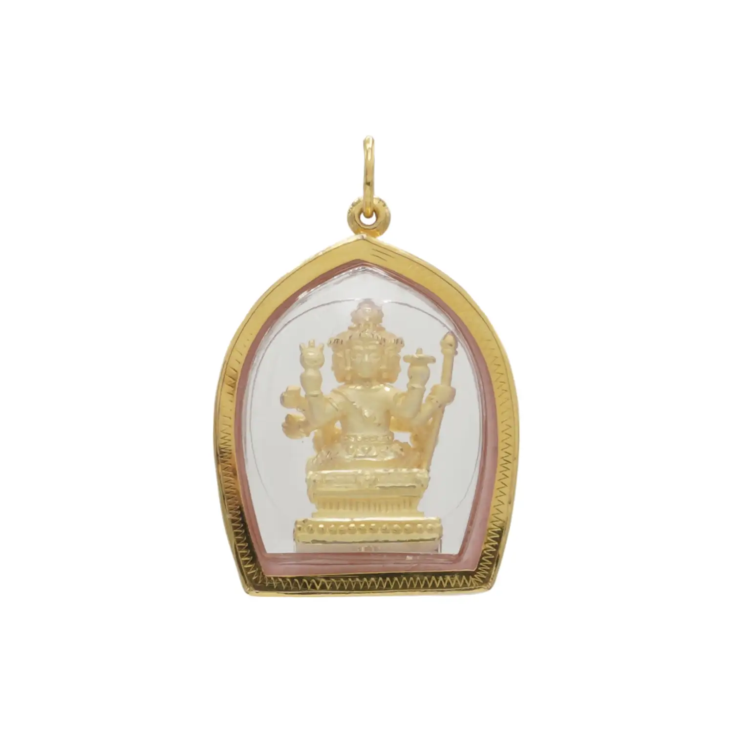 มันตรา และ นารา จี้พระพรหมอุดมทรัพย์ เนื้อชนวน ชุบทองขูดเงา รุ่นเศรษฐีสร้างวัด พ่อท่านผ่อง วัดแจ้ง พัทลุง - Image 2