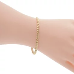อิตาลี โกลด์ สร้อยข้อมือทอง18K เจียเหลี่ยมเพชร - Image 2