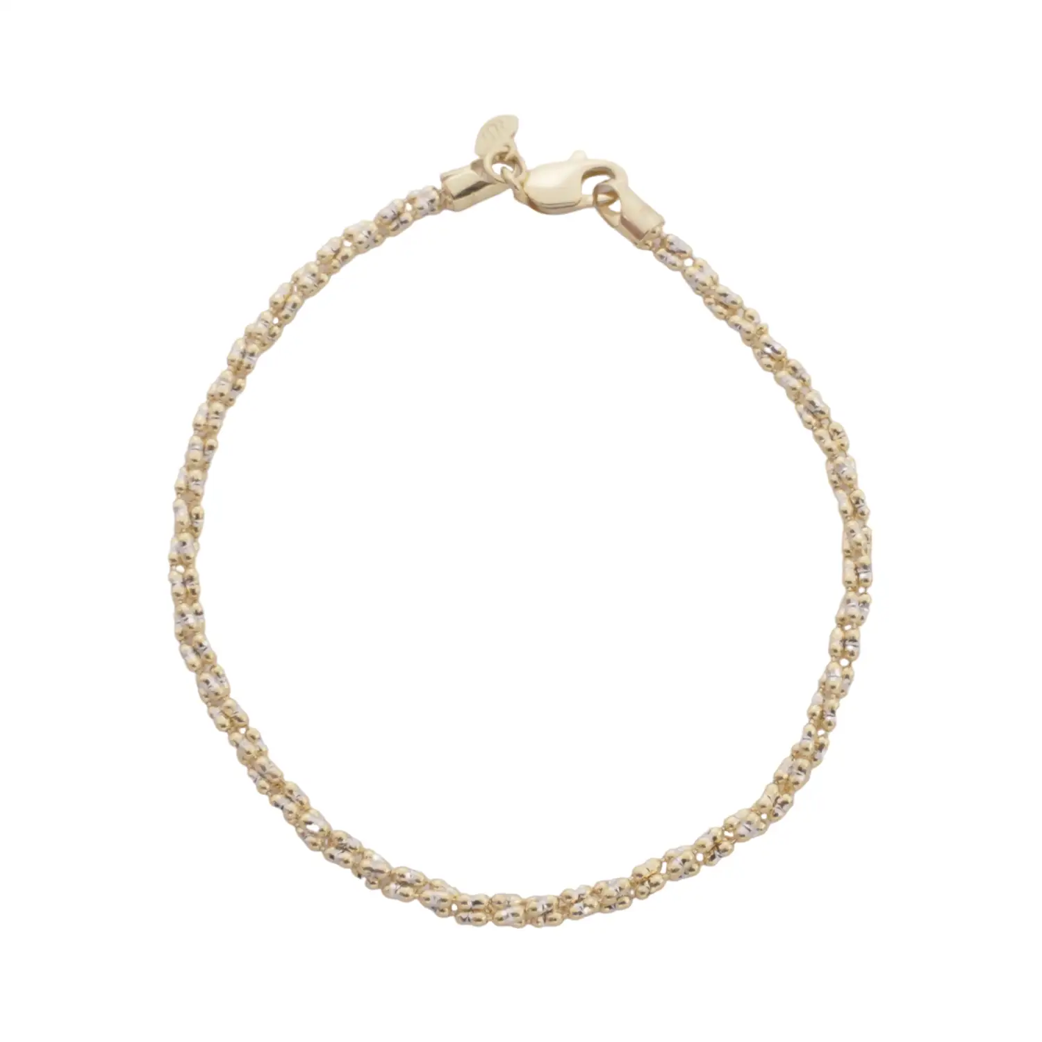 อิตาลี โกลด์ สร้อยข้อมือทอง18K เจียเหลี่ยมเพชร - Image 3