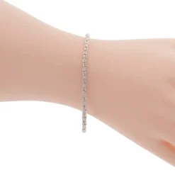 อิตาลี โกลด์ สร้อยข้อมือทอง18K เจียเหลี่ยมเพชร - Image 6