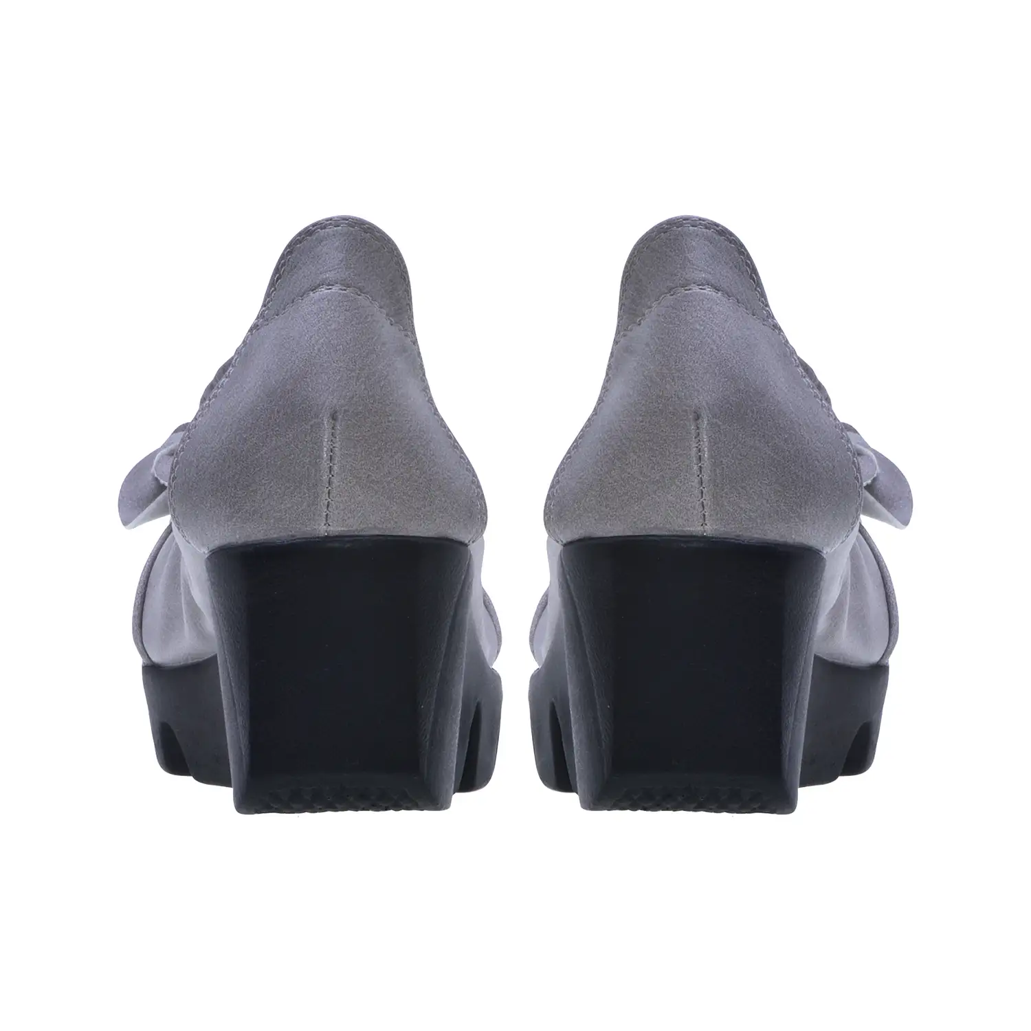 รองเท้าส้นเตารีด ทรง Pump แบบหัวมน ตกแต่งดอกไม้ - Image 5