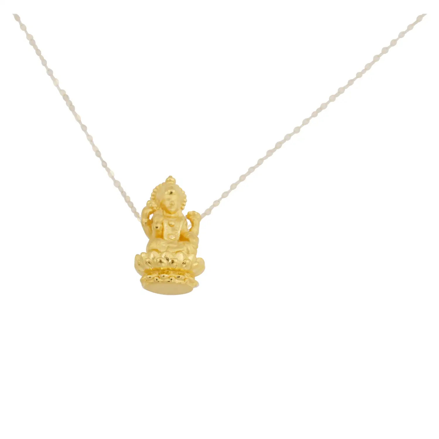 จี้ทอง24K ชุบทอง99.99% รูปพระลักษมี พร้อมสร้อยคอทอง18K - Image 2
