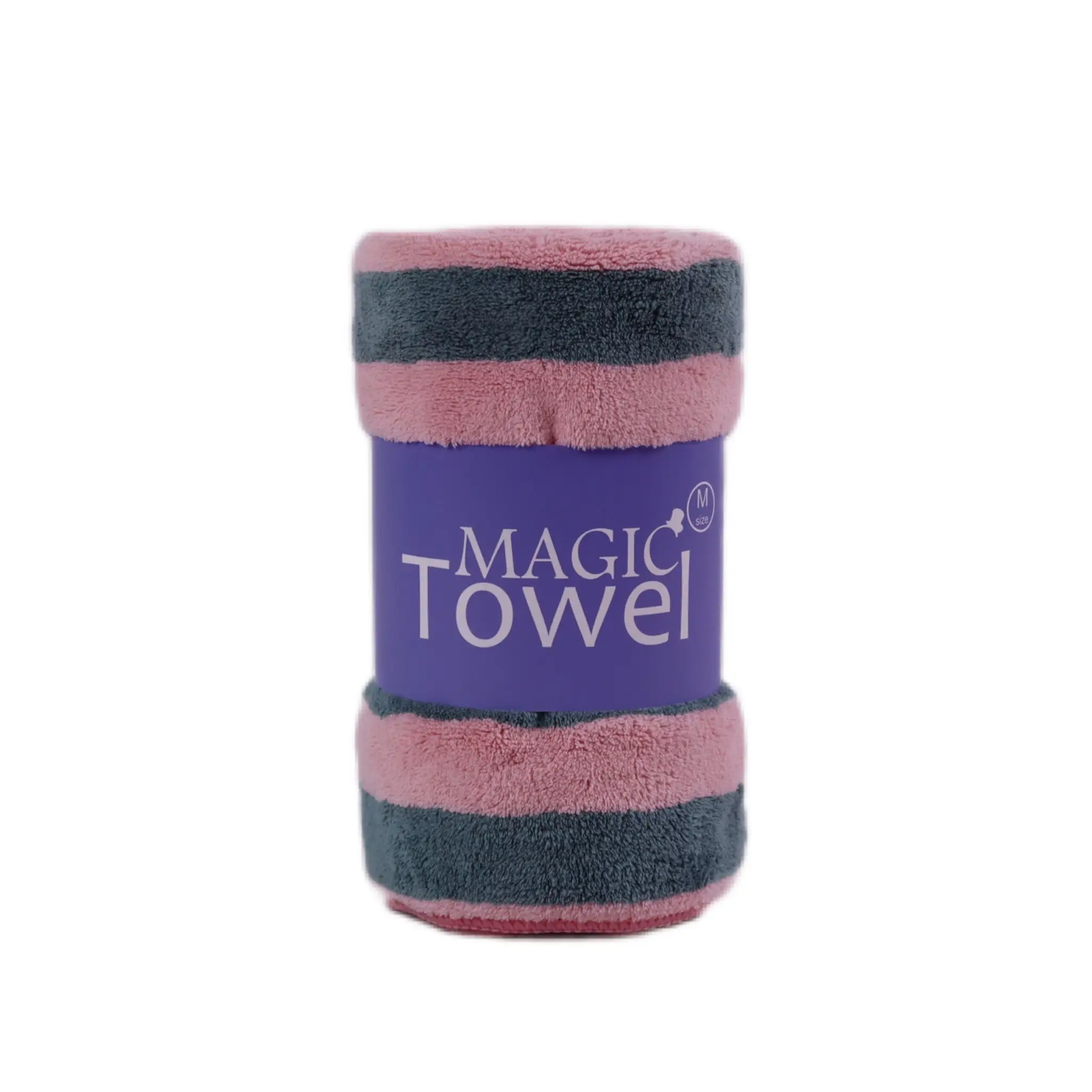 เซตผ้าขนหนู Magic Towel รุ่น คอรัลฟรีซ ลายทาง ไซซ์ L 1 ผืน และไซซ์ M 8 ผืน - Image 4