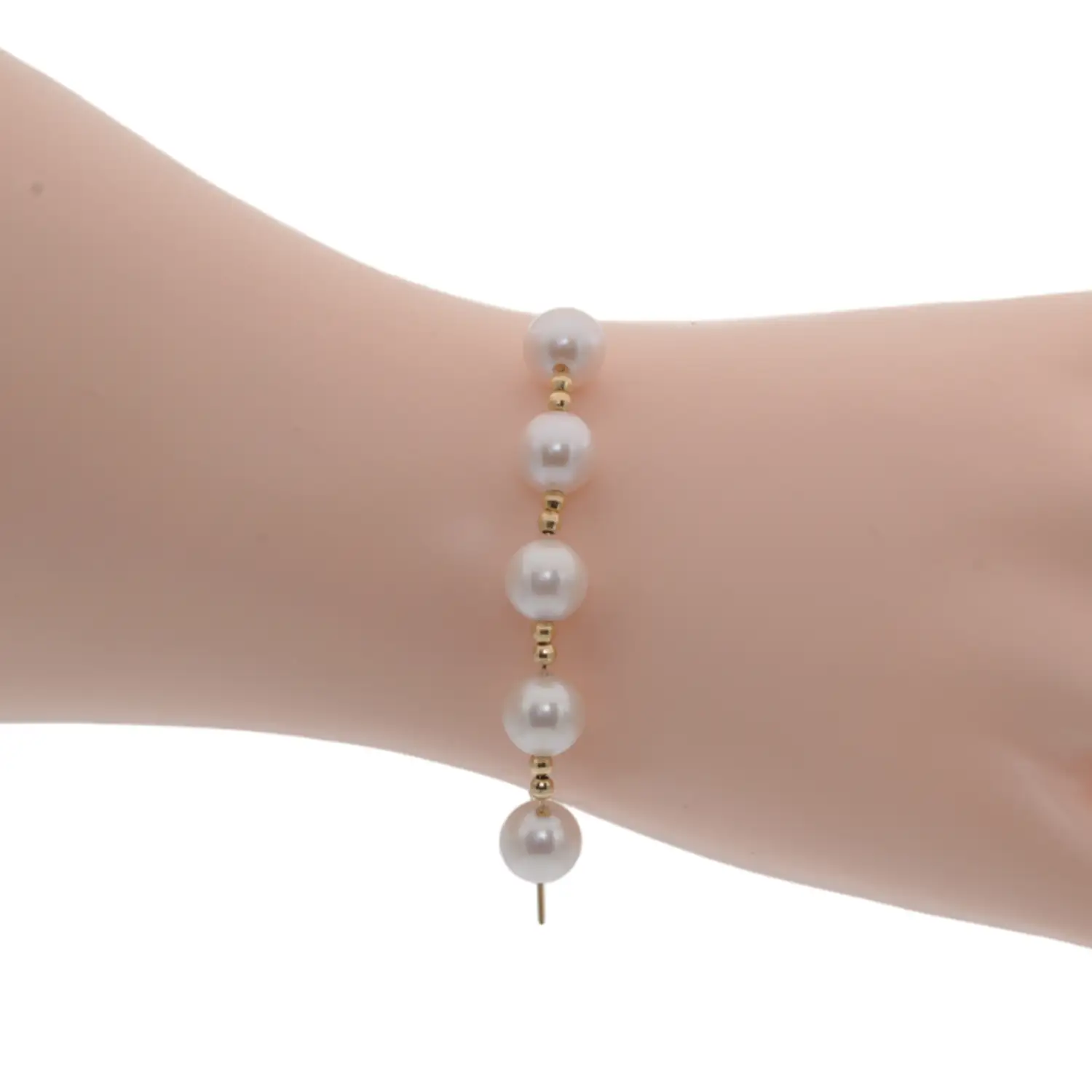 คิคาระ สร้อยข้อมือทอง18K ประดับมุกอะโกย่า - Image 2