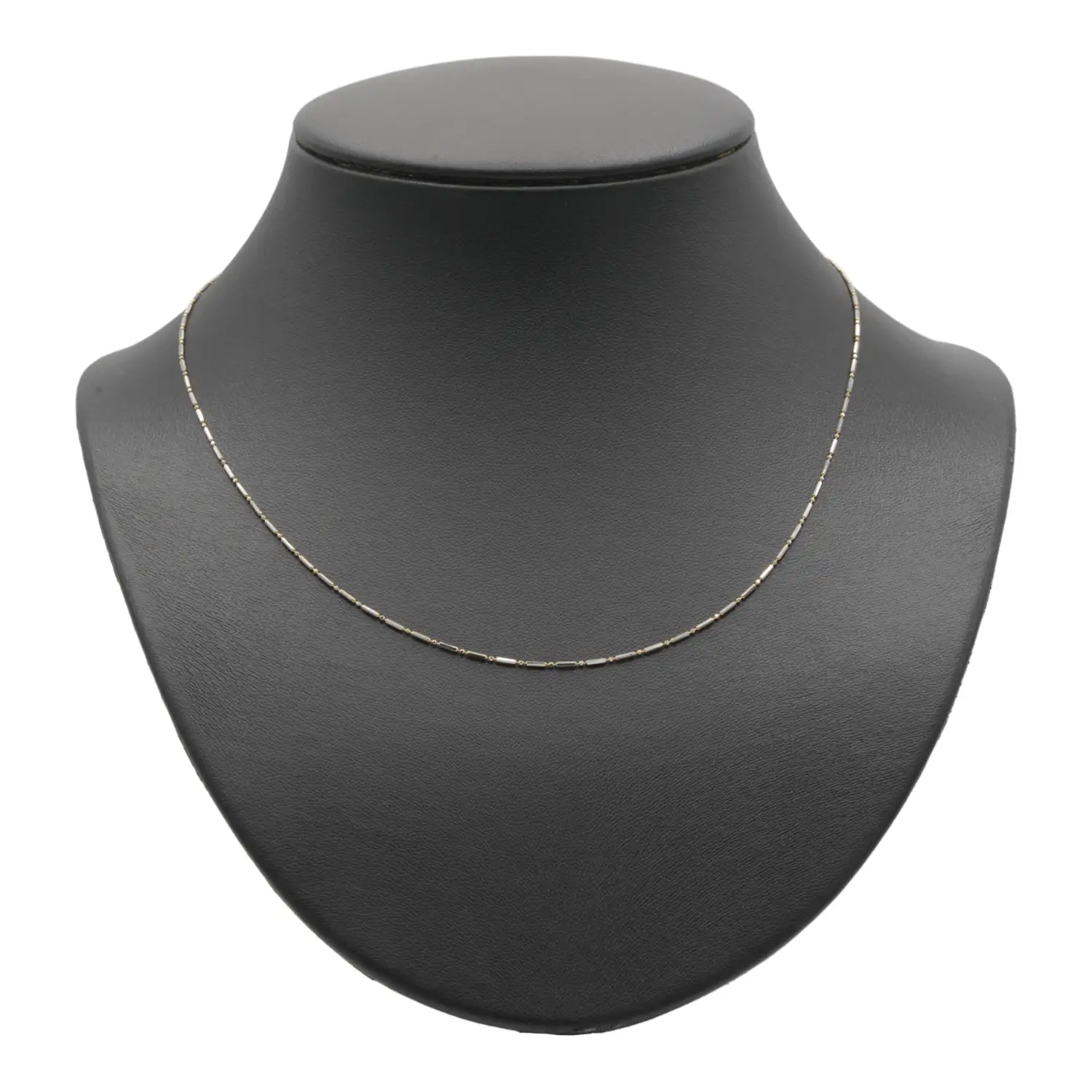 อิตาลี โกลด์ สร้อยคอทอง18K และทองขาว18K ลายลูกบอลและข้อ