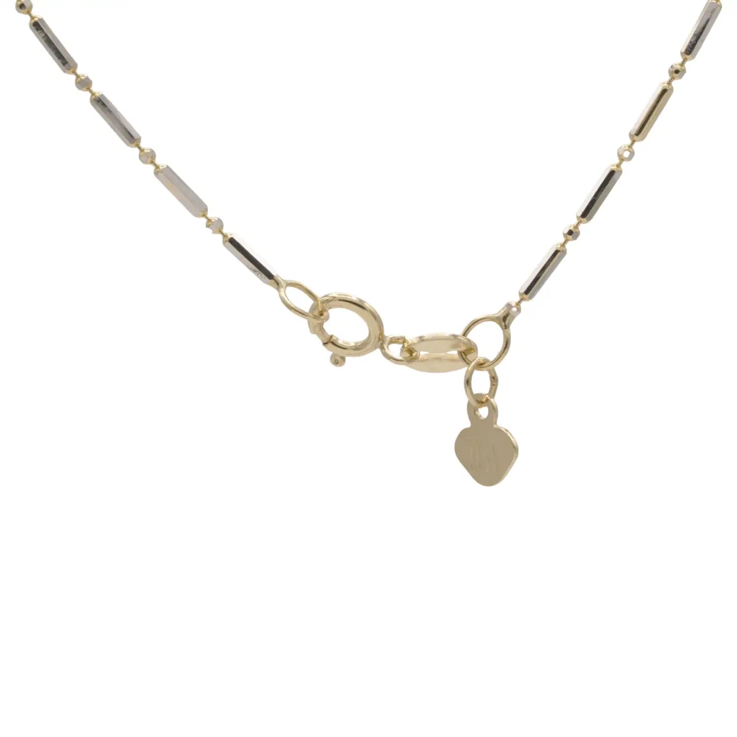 อิตาลี โกลด์ สร้อยคอทอง18K และทองขาว18K ลายลูกบอลและข้อ - Image 3