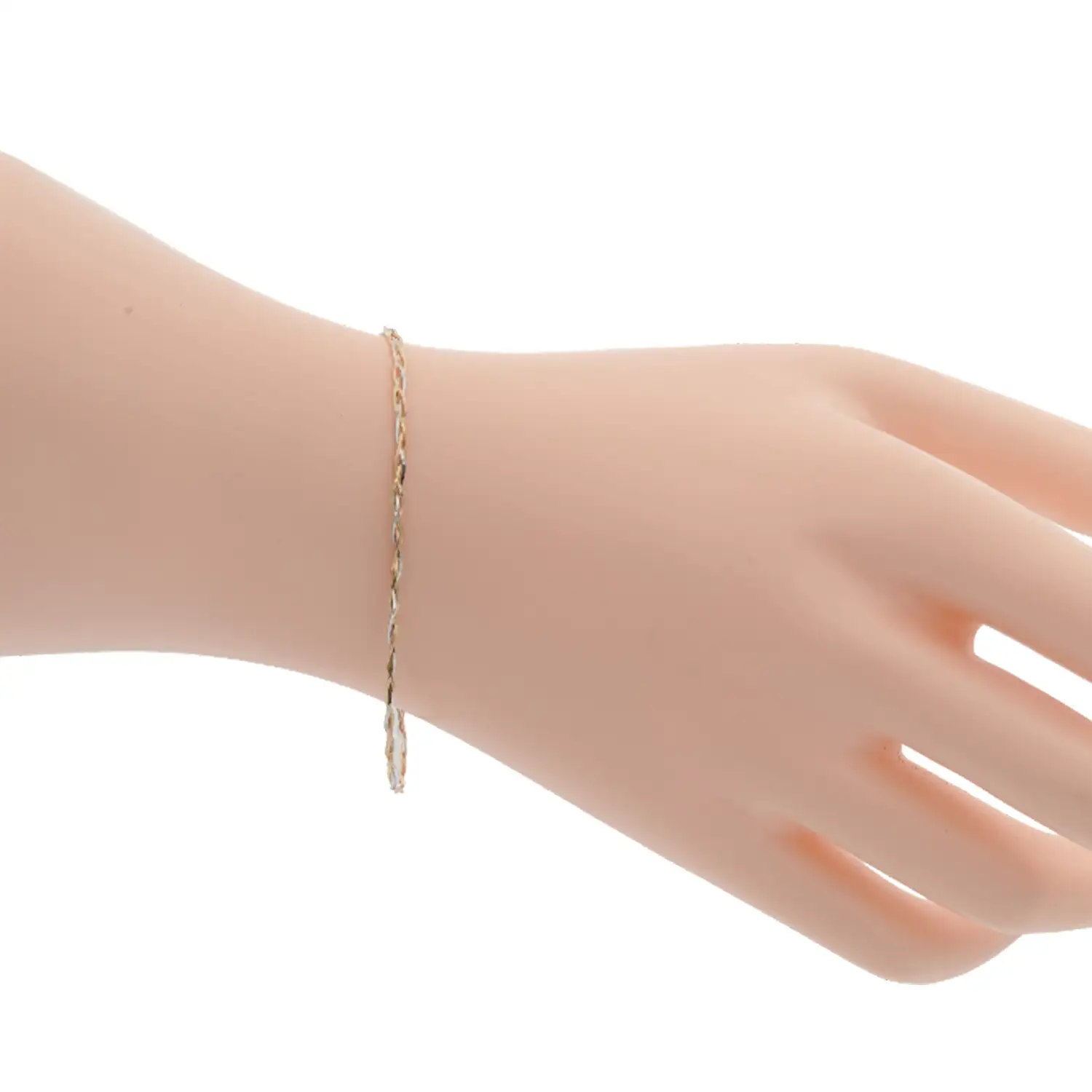 อิตาลี โกลด์ สร้อยข้อมือทอง18K ลายกล่องสานทอง 3 กษัตริย์ - Image 2