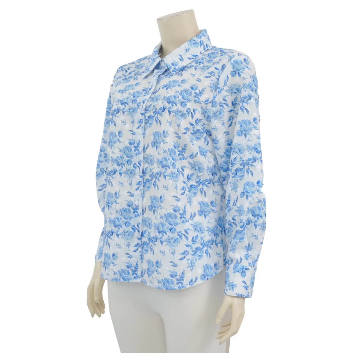 เบคกี้ รัสเซล เสื้อเชิ้ต แขนยาว ปักฉลุลาย Porcelin Floral - Image 2