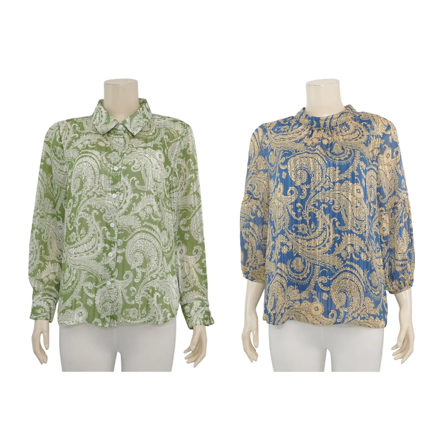 เบคกี้ รัสเซล เสื้อแขนยาว พิมพ์ลายเพสลี่ย์ - Image 2