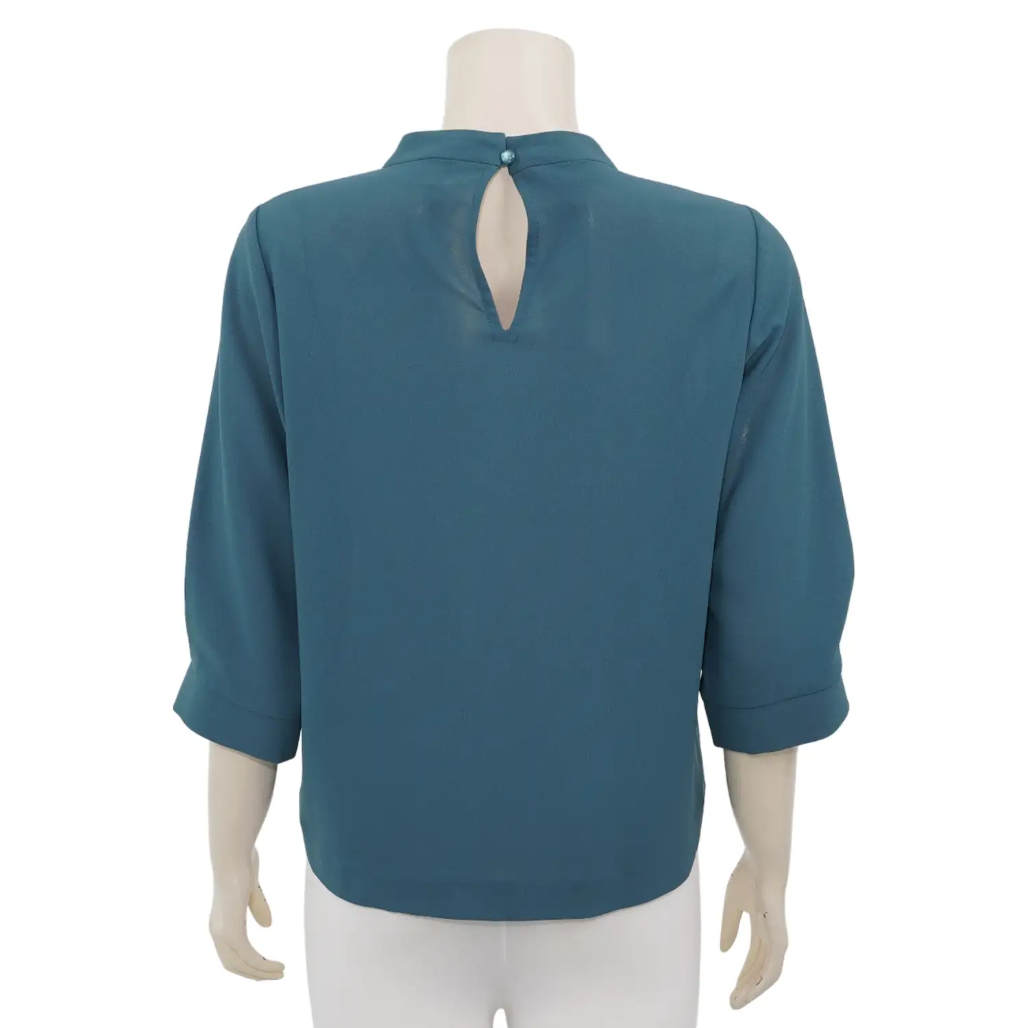 อะมิร่า เสื้อเบลาส์คอตั้ง แขน 3 ส่วน ผ้าชีฟองโดบี้ - Image 3