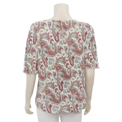 อะมิร่า เสื้อเบลาส์คอกลม แขนระบาย ผ้าแฟนชีพลีท - Image 3