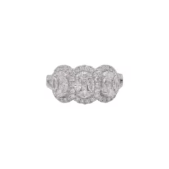 เดอะไนน์ไดมอนด์ แหวนทองขาว18K ประดับเพชร