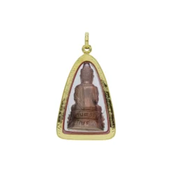 มันตรา และ นารา จี้เหรียญพระนอน ปางไสยาสน์ เนื้อทองสัมฤทธิ์  ที่ระลึก 5 รอบ รัชกาลที่ 9  วัดพระเชตุพน พ.ศ.2530 กรอบทอง18K - Image 2