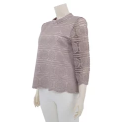 อาลิย่า เสื้อเบลาส์คอกลม แขน 4 ส่วน ผ้าลูกไม้แฟนซี - Image 2