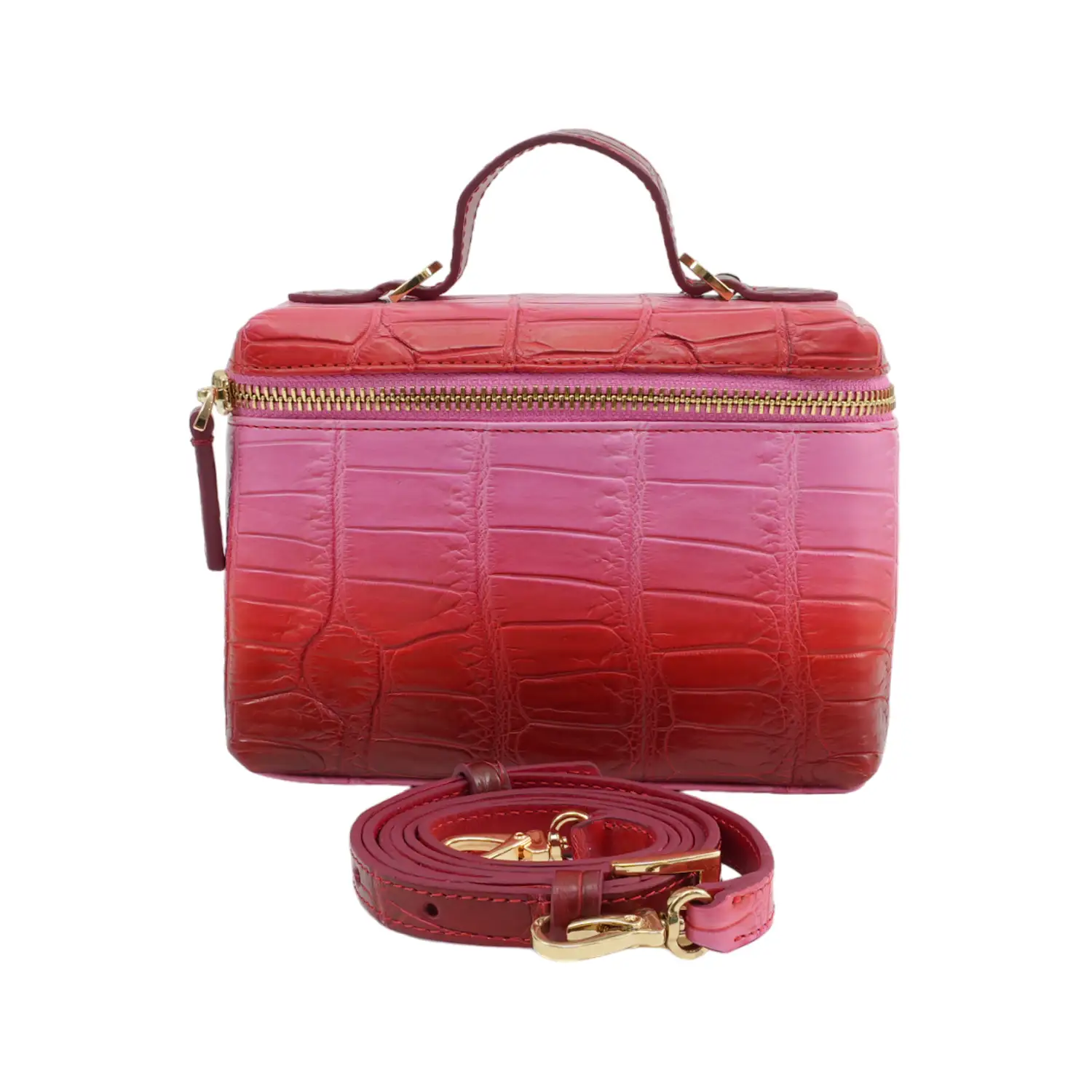 เอสซี ศรีราชา กระเป๋าถือหนังจระเข้แท้ Wendy Zipper Bag (ใช้ได้ 2 แบบ) - Image 11