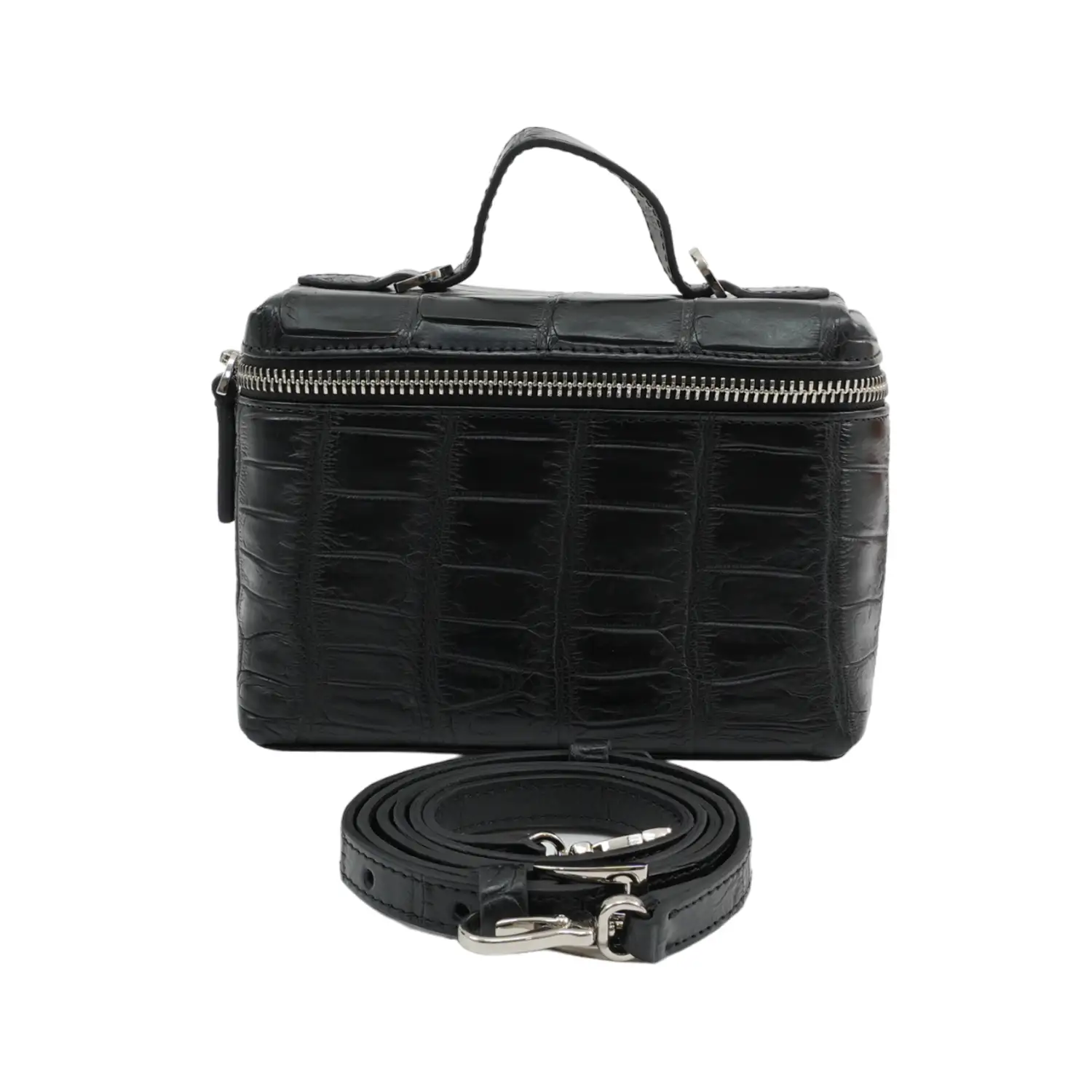เอสซี ศรีราชา กระเป๋าถือหนังจระเข้แท้ Wendy Zipper Bag (ใช้ได้ 2 แบบ) - Image 3