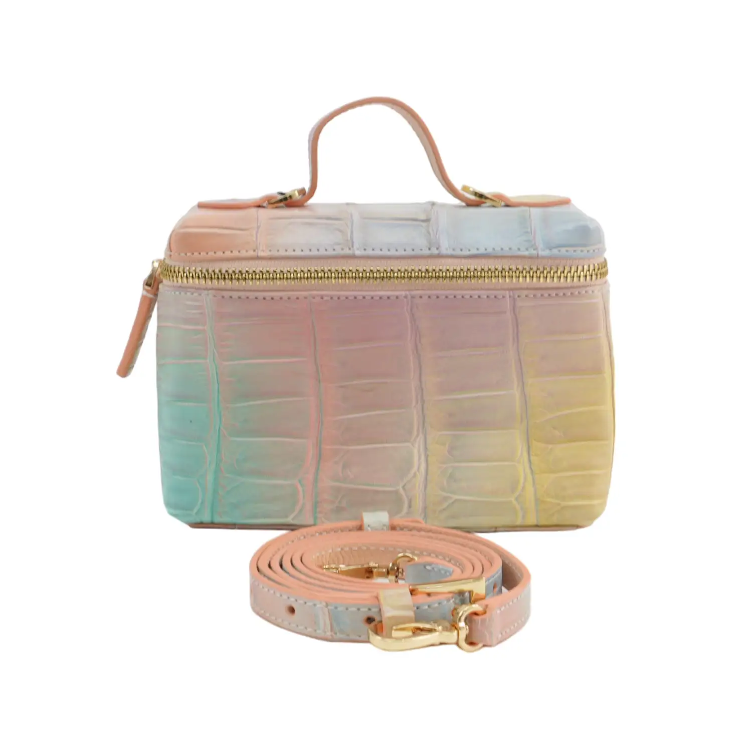 เอสซี ศรีราชา กระเป๋าถือหนังจระเข้แท้ Wendy Zipper Bag (ใช้ได้ 2 แบบ) - Image 7