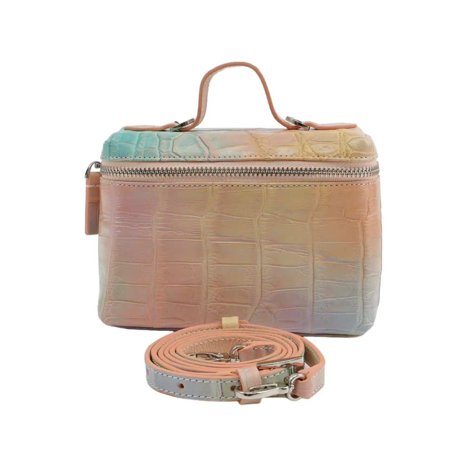 เอสซี ศรีราชา กระเป๋าถือหนังจระเข้แท้ Wendy Zipper Bag (ใช้ได้ 2 แบบ) - Image 8