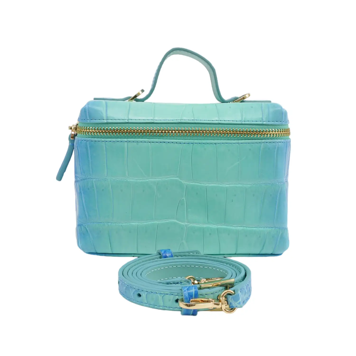 เอสซี ศรีราชา กระเป๋าถือหนังจระเข้แท้ Wendy Zipper Bag (ใช้ได้ 2 แบบ) - Image 9