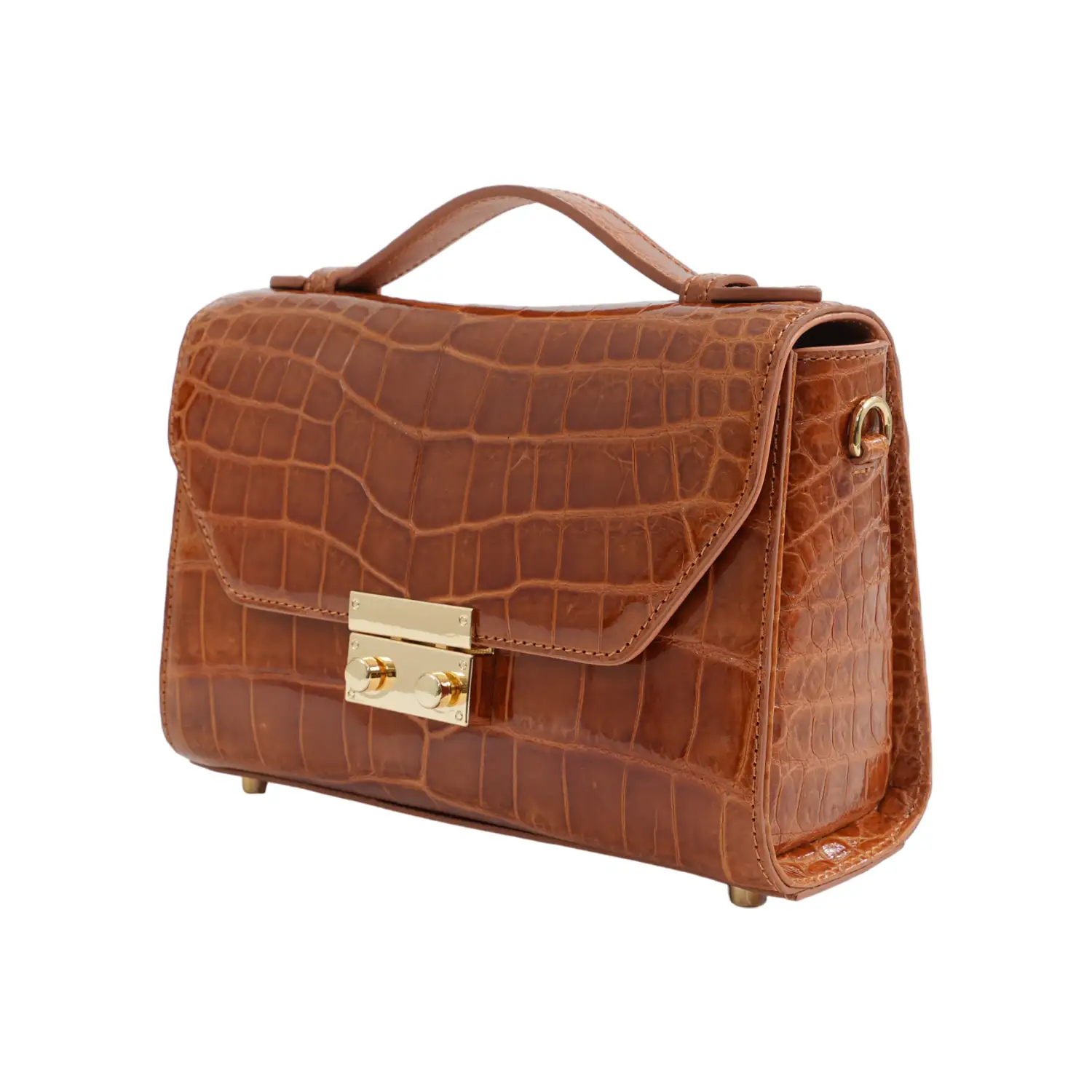เอสซี ศรีราชา กระเป๋าถือหนังท้องจระเข้แท้ Sparkle Top Handle Bag (ใช้งานได้ 2 แบบ) - Image 9