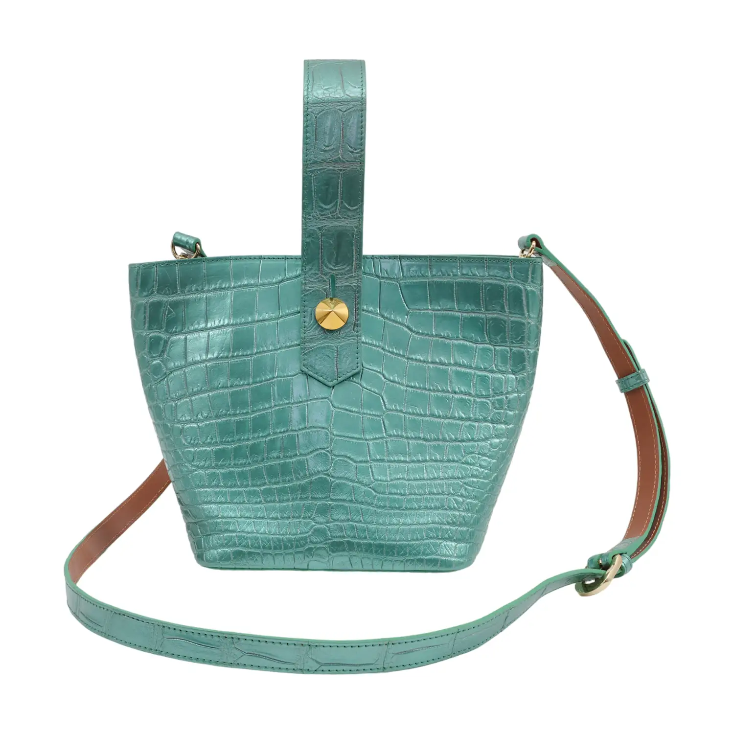เอสซี ศรีราชา กระเป๋าถือหนังท้องจระเข้แท้ ทรงบัคเก็ต Easy Bucket Bag (ใช้งานได้ 2 แบบ) - Image 6