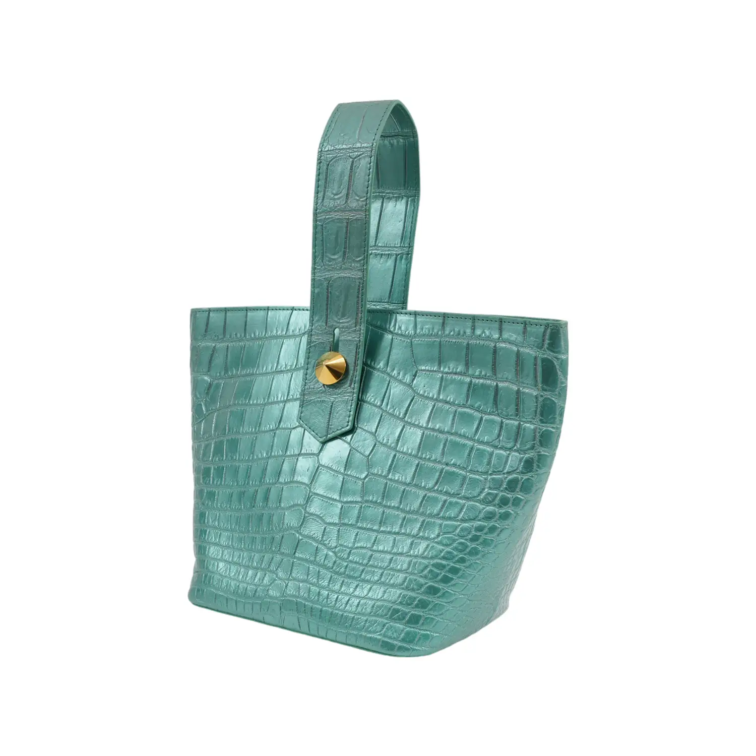 เอสซี ศรีราชา กระเป๋าถือหนังท้องจระเข้แท้ ทรงบัคเก็ต Easy Bucket Bag (ใช้งานได้ 2 แบบ) - Image 7
