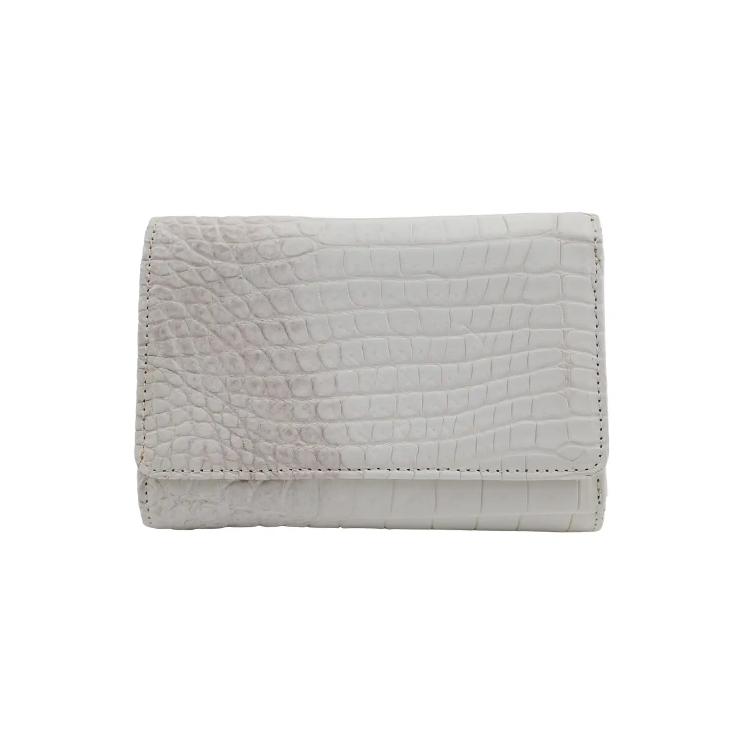 เอสซี ศรีราชา กระเป๋าสตางค์ หนังท้องจระเข้แท้ แบบพับ Tri Fold Wallet