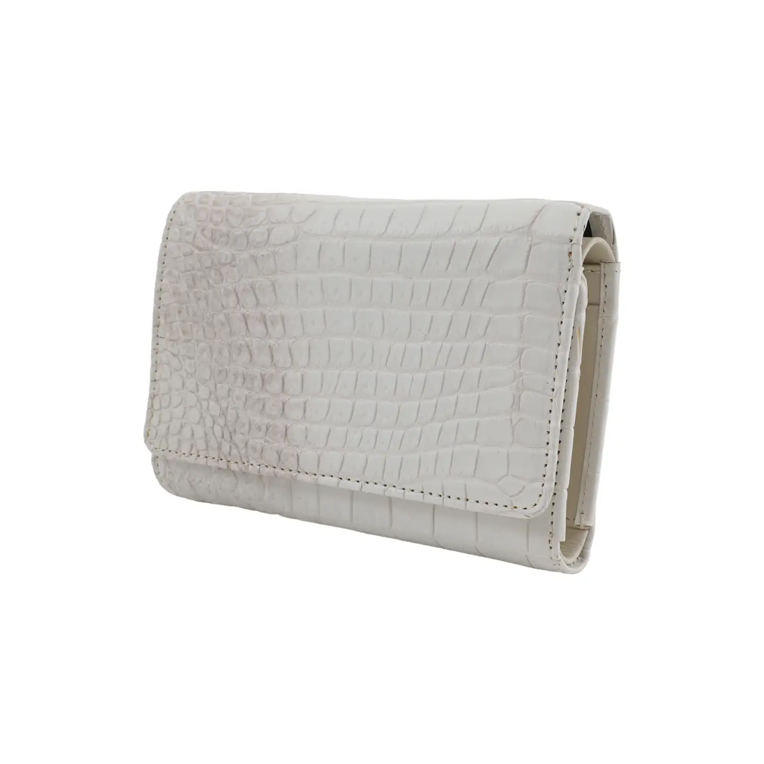 เอสซี ศรีราชา กระเป๋าสตางค์ หนังท้องจระเข้แท้ แบบพับ Tri Fold Wallet - Image 2