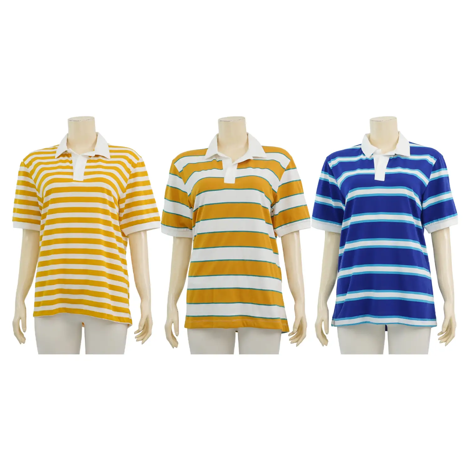 ควีนคาวน์ เสื้อโปโล แขนสั้น ลายทาง