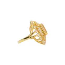 เครสติย่า แหวนเงิน925 ชุบทอง14K ประดับซิทรินและโทแพซสีขาว - Image 3