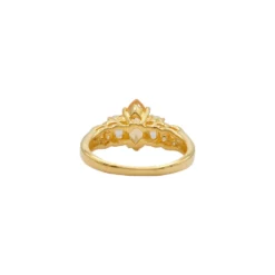 เครสติย่า แหวนเงิน925 ชุบทอง14K ประดับซิทรินและโทแพซสีขาว - Image 4