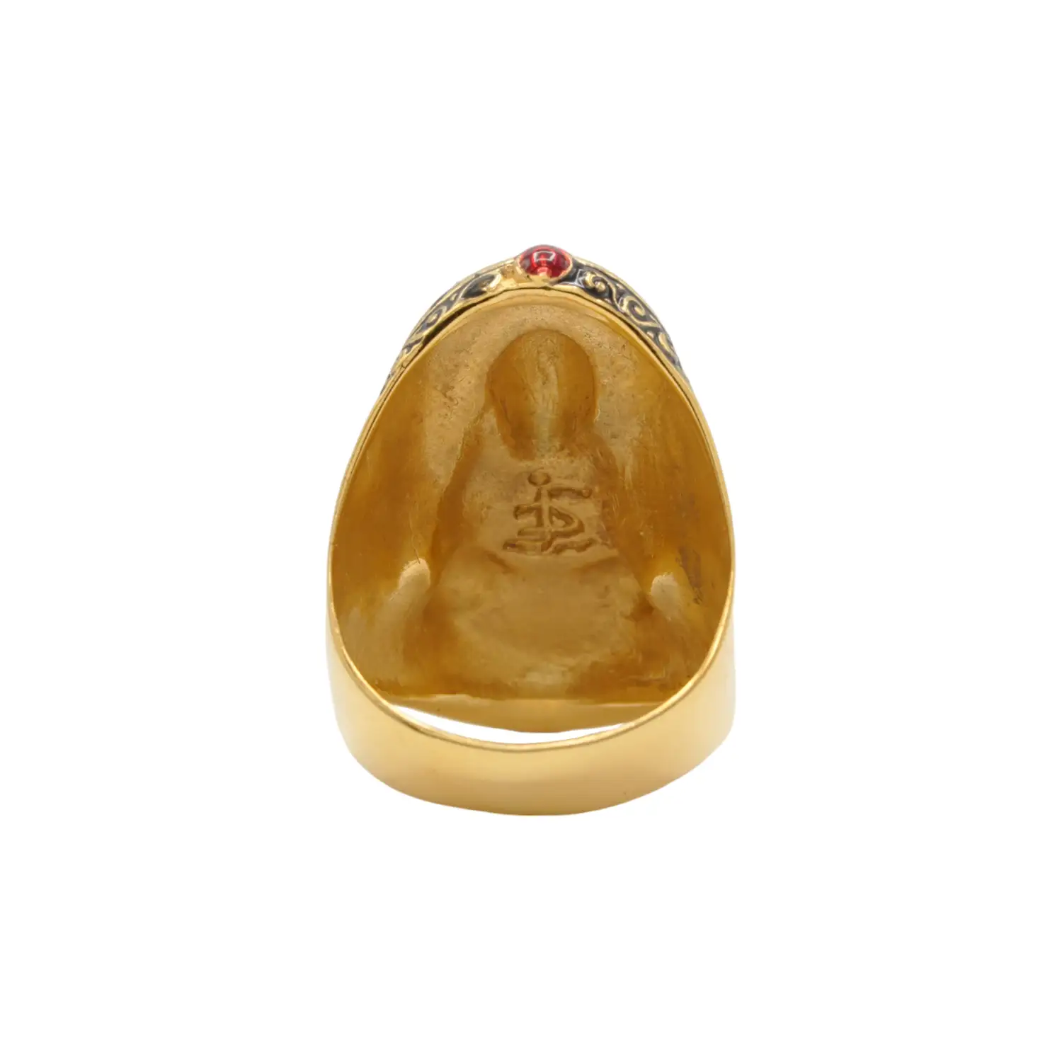 ธนู แหวนพระพิฆเนศ ตัวเรือนเงิน925 ชุบทอง24K ลงยา - Image 4