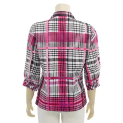 มิกิโกะ เสื้อเชิ้ต แขน 4 ส่วน ผ้าวินเทจลายตาราง - Image 5
