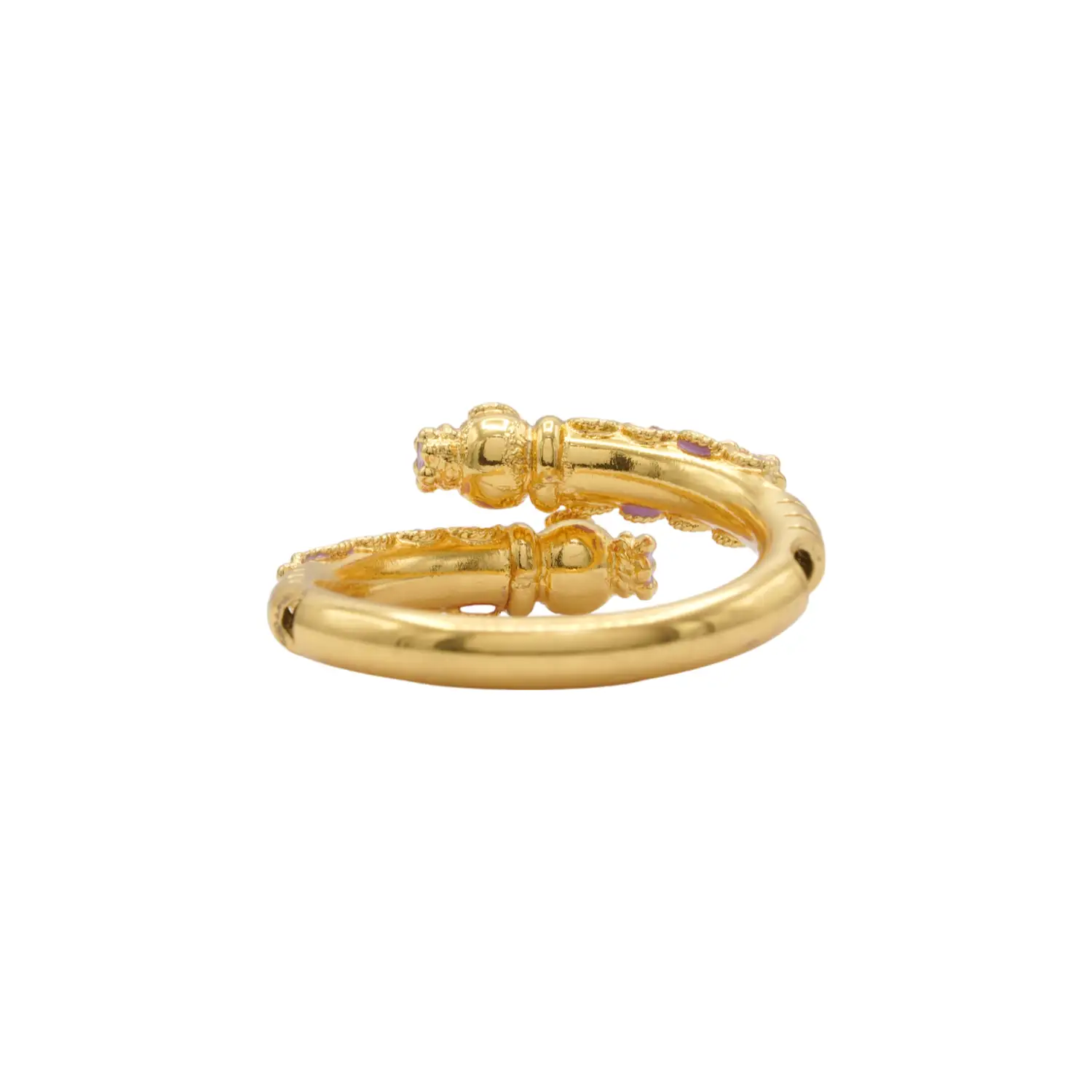 มณีมงคล แหวนหางช้าง ตัวเรือน เงิน99% ชุบทอง24K - Image 8