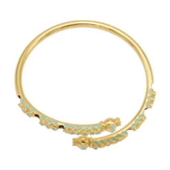 มณีมงคล กำไลหางช้าง ตัวเรือนเงิน99% ชุบทอง24K ลงยาสีดำ - Image 8