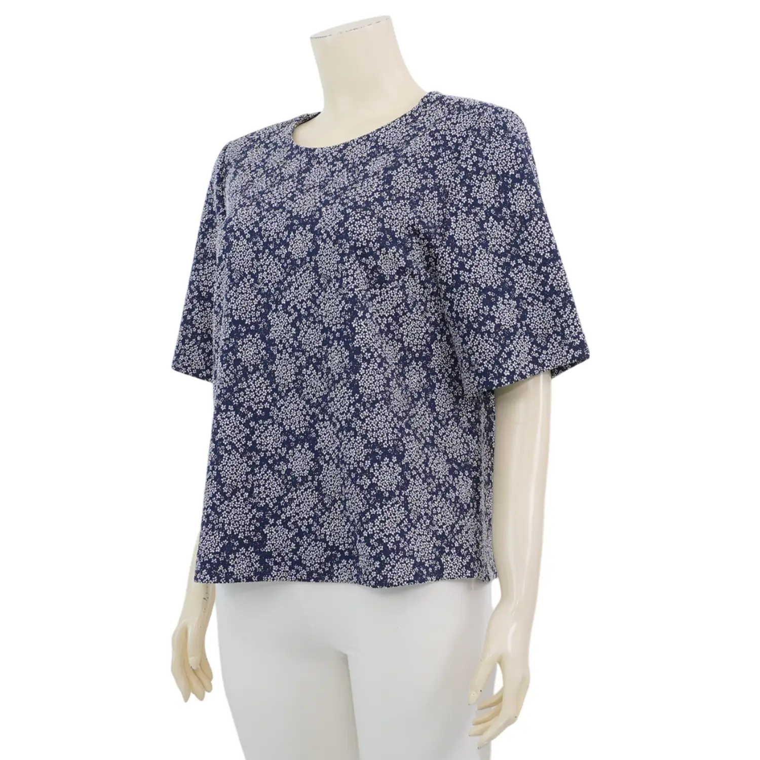 เอ๊ะ จัง เสื้อเบลาส์คอกลม แขนสั้น ผ้ายืดแฟนซี - Image 2