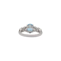เดบิ้ว เจมส์ แหวนเงิน925 ชุบทอง18K ประดับโทแพซสีฟ้าและเพชร CZ - Image 4