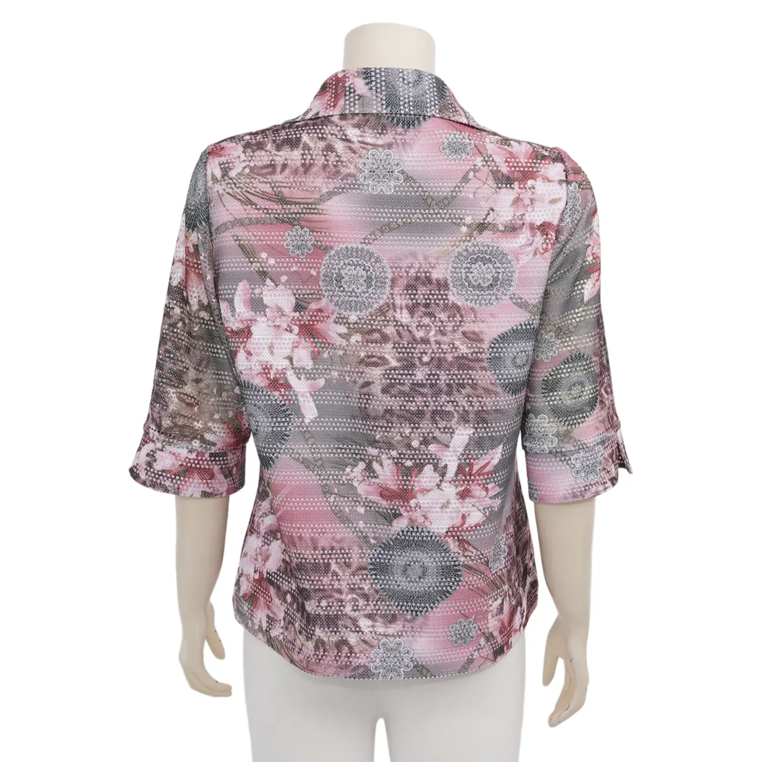 อะมิร่า เสื้อเชิ้ต แขน 3 ส่วน ผ้ายืดฟลอร่า - Image 3