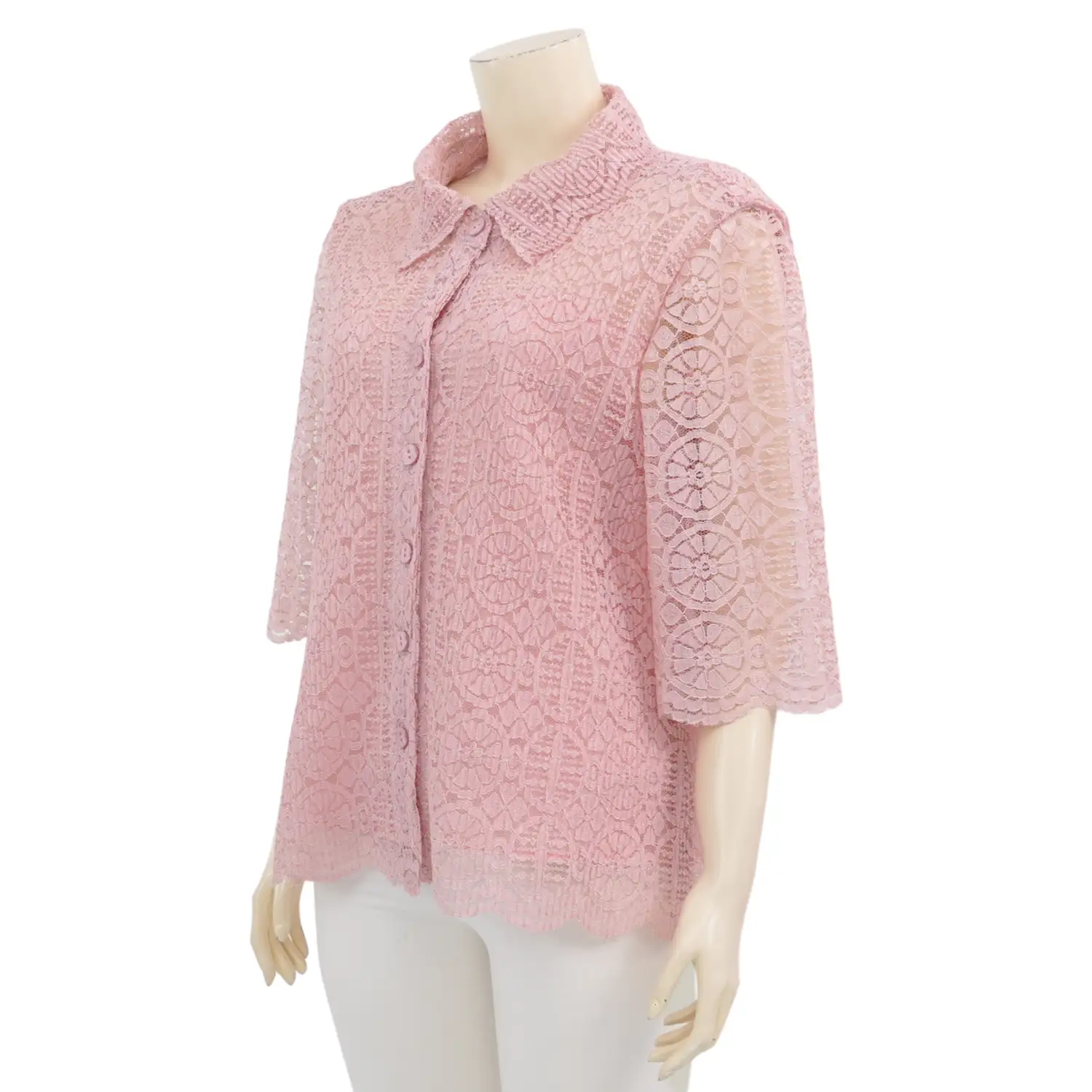อะมิร่า เสื้อคอปก แขน 3 ส่วน ผ้าอังโกร่า - Image 2