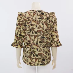 มิกิโกะ เสื้อเบลาส์คอกลม แขน 3 ส่วน  ผ้าพีชสกิน - Image 3