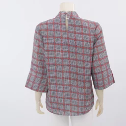 มิกิโกะ เสื้อเบลาส์คอปีน  แขน 3 ส่วน  ผ้าคอตตอน - Image 3